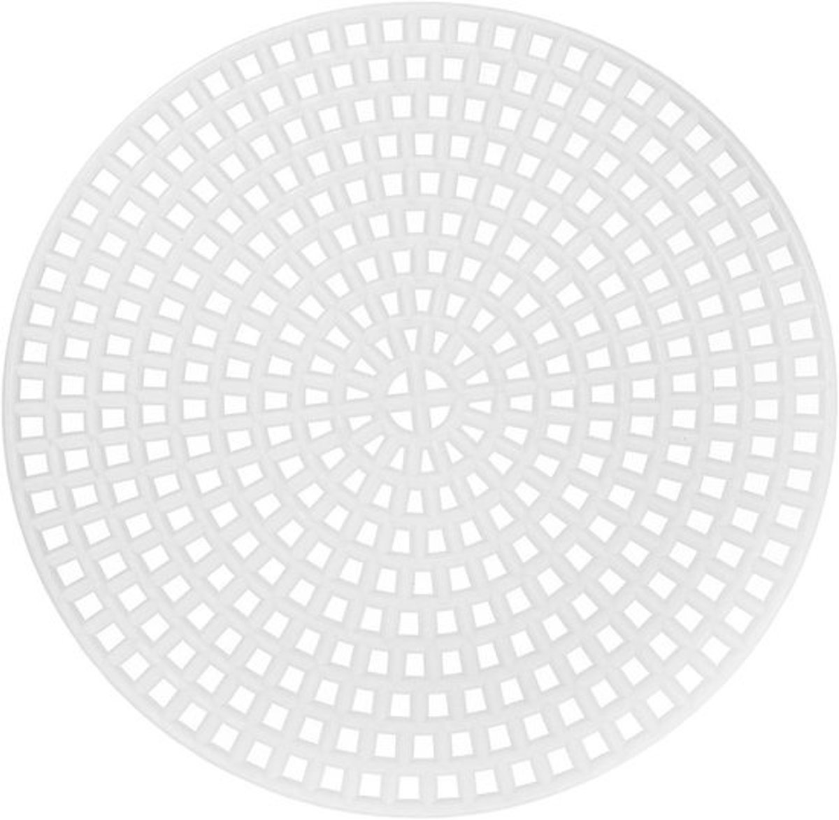 Ronde Kunststof Netten - Haaknetten Borduurringen - Hobby Projecten - Met Ophangring - 7.7 cm Diameter - Wit