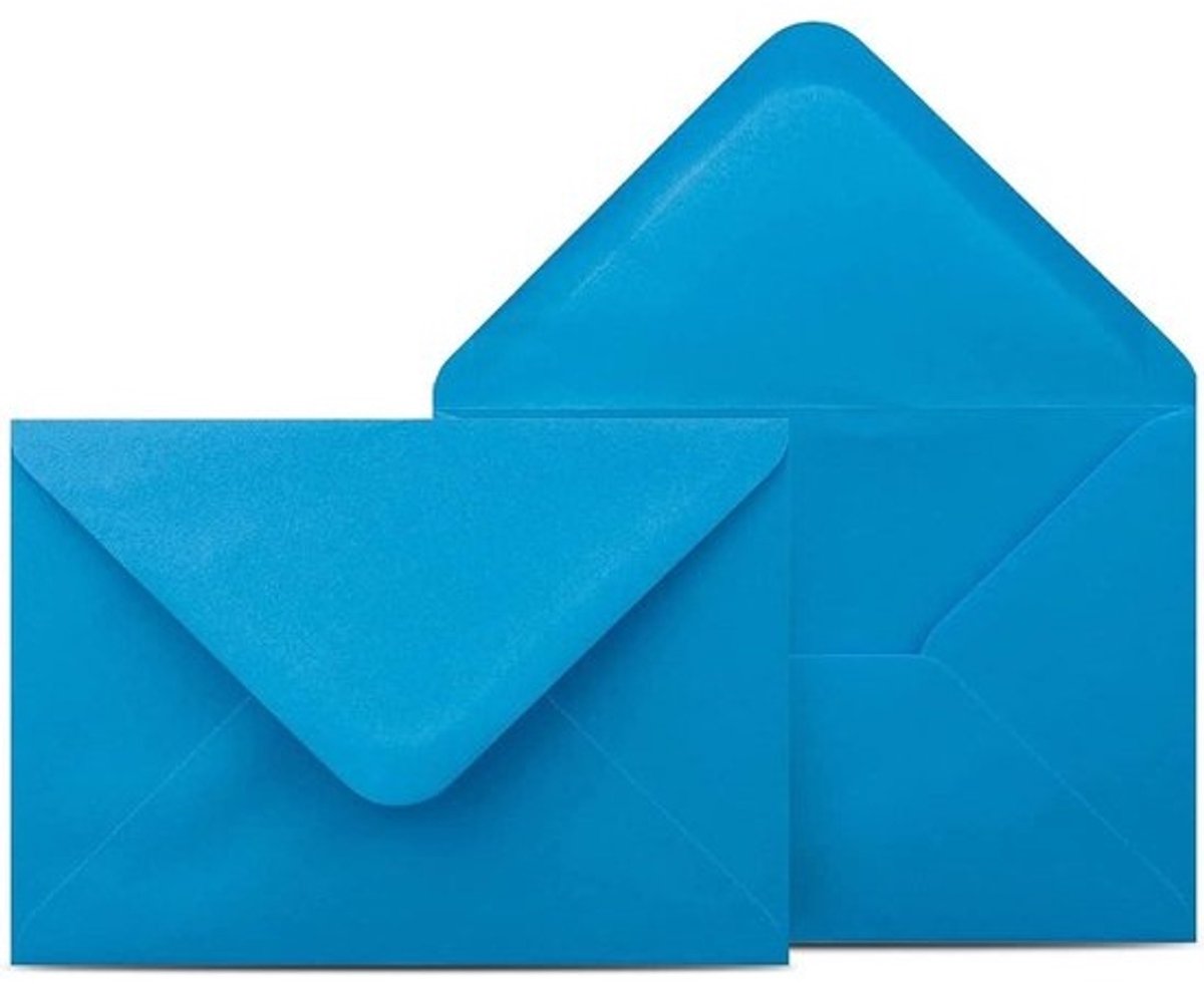 Enveloppen DIN C6 - Brievenpost Poststukken - Uitnodigingen Versturen - Zonder Raam - 114 x 162 cm - Azuurblauw
