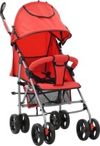 2 in 1 opvouwbare Kinderwagen buggy Rood met Opbergmand - Kinder wagen tot 36 maanden