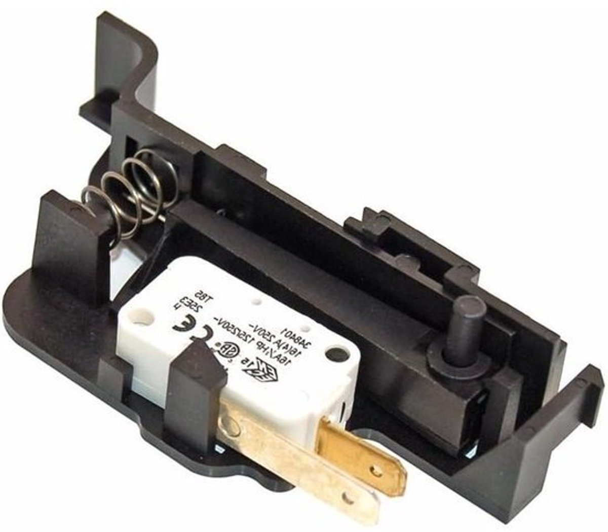 Wasdroger Microschakelaar - Schakelaar Deurtje - Apparaat Reparatie - Origineel Onderdeel - 1 x 1 x 1 cm - Zwart
