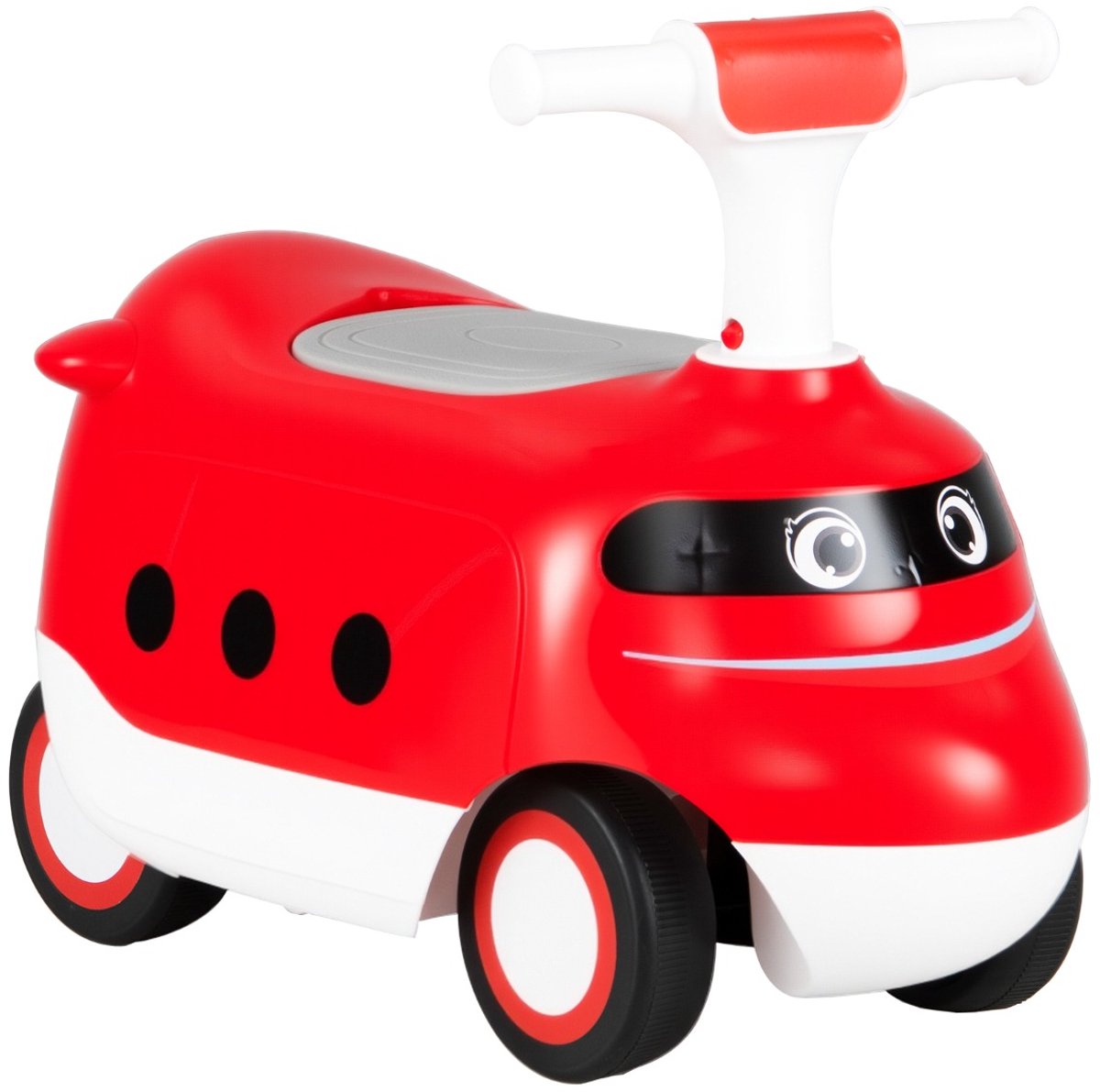 SureDeal® - Babykamer - Duwauto - Peuters Rijdend Voertuig - Toeter - Opbergruimte Rood - 50x25,5x40 cm - Rood