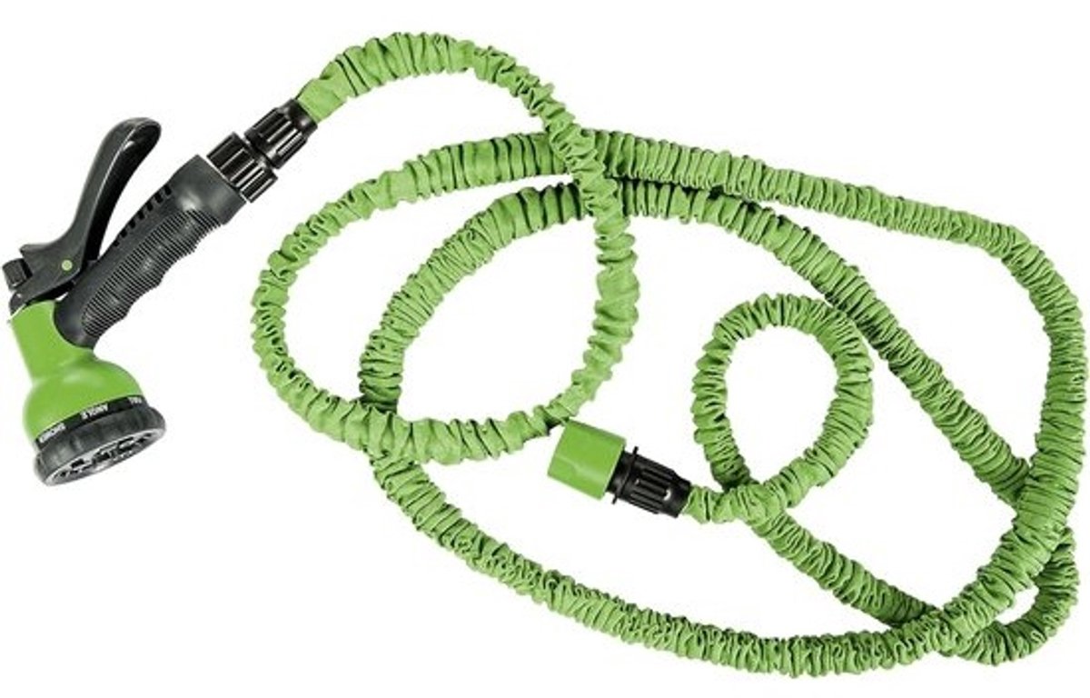 Elastische Waterslang - Flexibele Tuinslang - Tuin Besproeien - Compact Opbergen - M - Groen