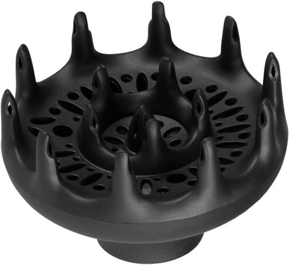 Haar Diffuser - Föhn Opzetstuk - Krullen Stylen - Universele Pasvorm - 13x13x9.4 cm - Zwart