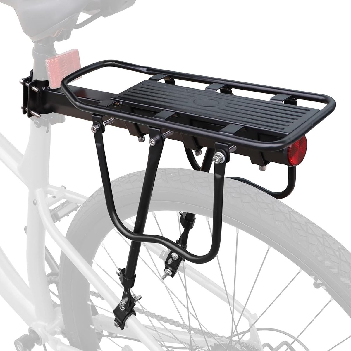 Duurzaam Achterdrager voor Fietstassen, Maximaal 50KG, Verstelbare Hoogte voor 22-29 Inch Fietsen, Geschikt voor Mountain en Racefietsen