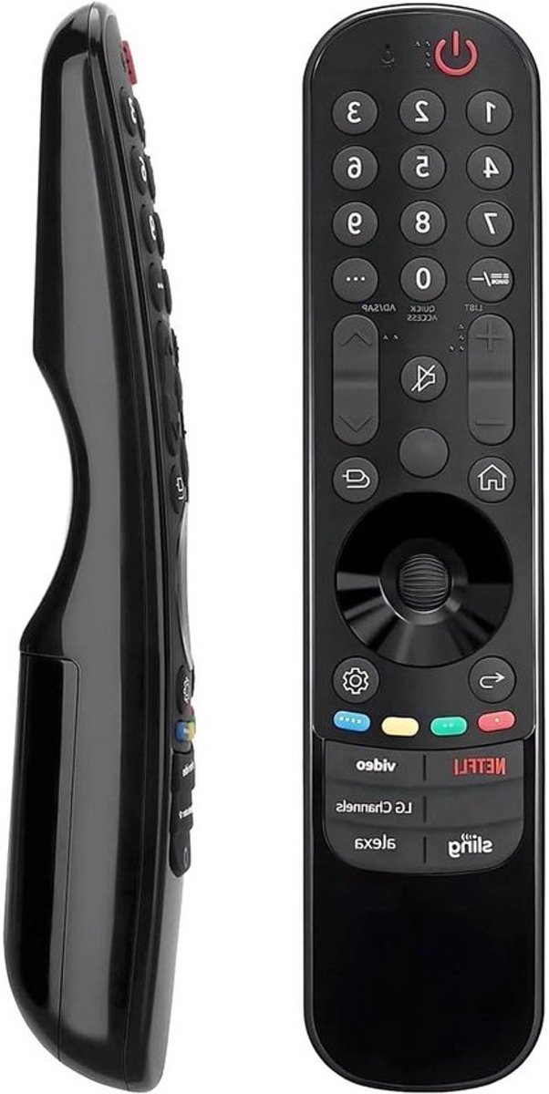 TV Afstandsbediening - Universele Afstandsbediening - Smart TV Bediening - 6 Sneltoetsen - 10 Meter Bereik - Zwart