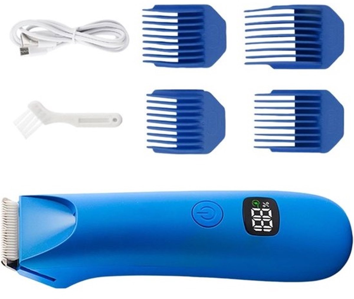 Lichaamshaartrimmer mannen - Elektrisch scheerapparaat - Persoonlijke verzorging - Intelligent digitaal display - 14x37 cm - Zwart