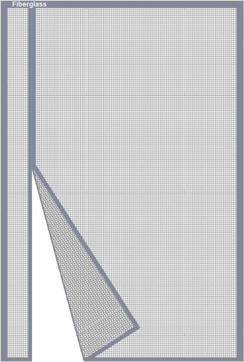 Vliegengordijn Deur - Magnetisch Gordijn - Insecten Buiten - Automatisch Sluiten - 110x270cm - Grijs
