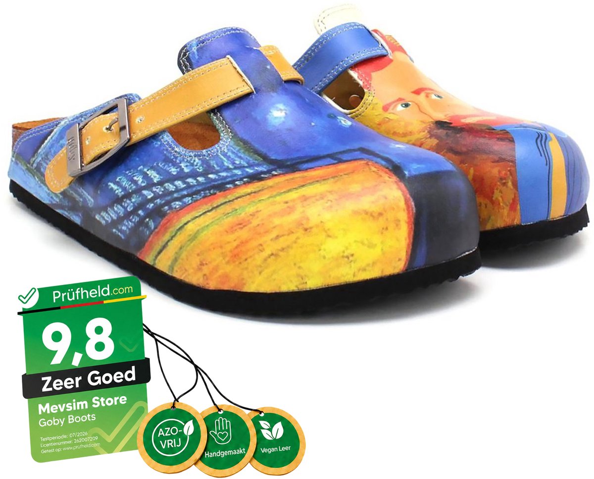 Goby Van Gogh Clogs – Handgemaakt – Premium Kwaliteit – Maat 38