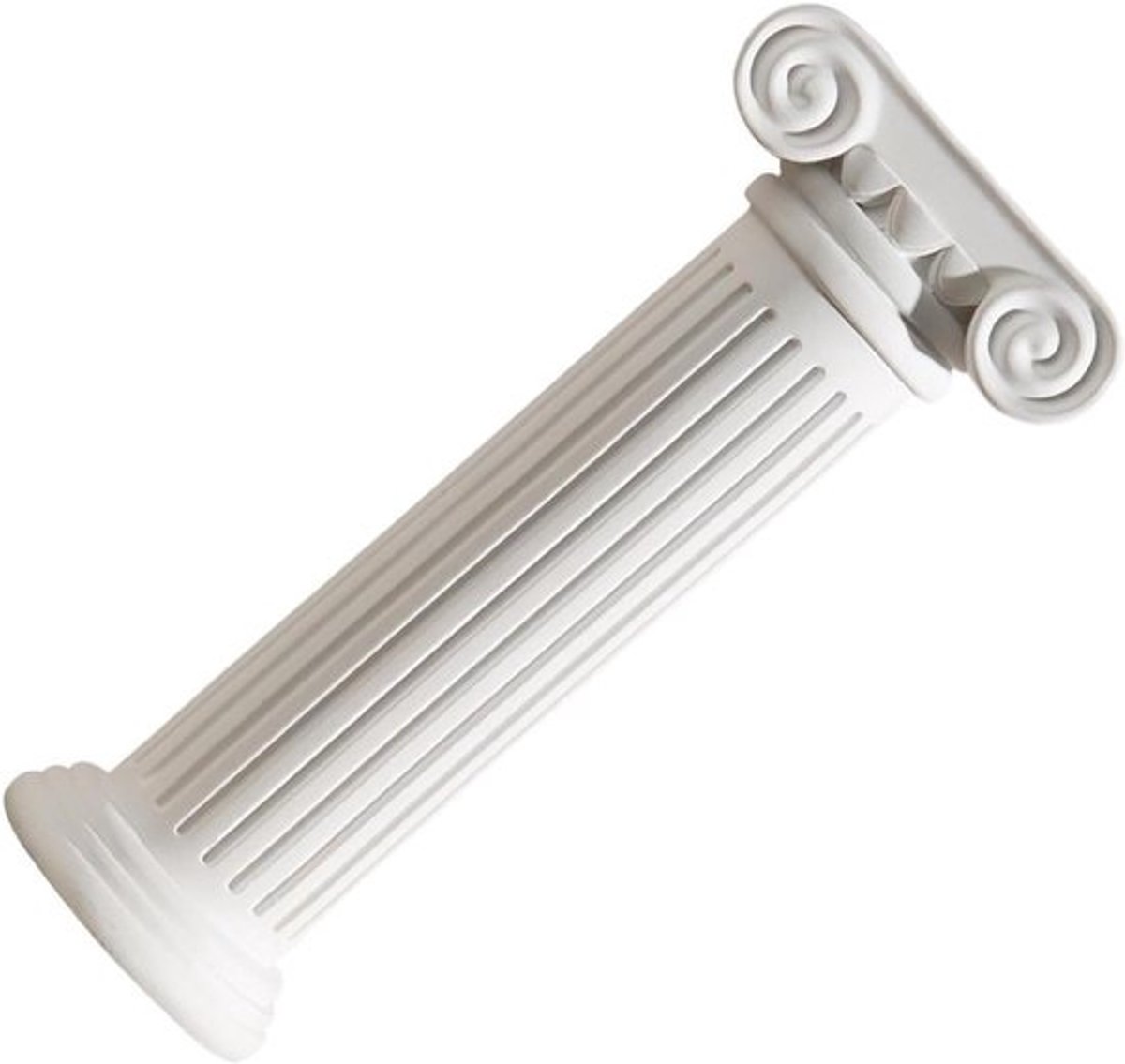 Griekse Zuil Vaas - Romeinse Pilaar Bloempot - Binnen Buiten Decoratie - Antieke Stijl Hars - 7x24.5 cm - Wit