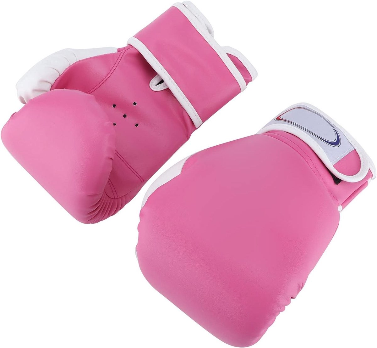 Muay Thai Bokshandschoenen voor Jongens en Meisjes van PU Leer met Ventilatiegaten, Hoge Elasticiteit en Comfort voor Training (Roze)