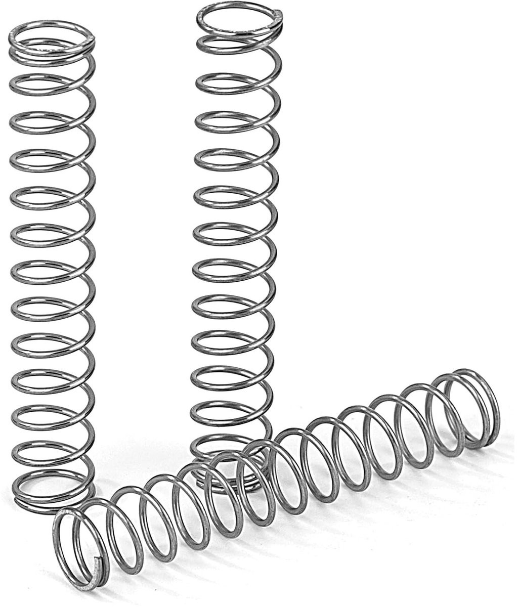 Rvs compressieveer 45 mm, draaddiameter 0,7 mm, binnendiameter 6 mm, veersterkte 1 kg, 20 stuks voor diverse toepassingen