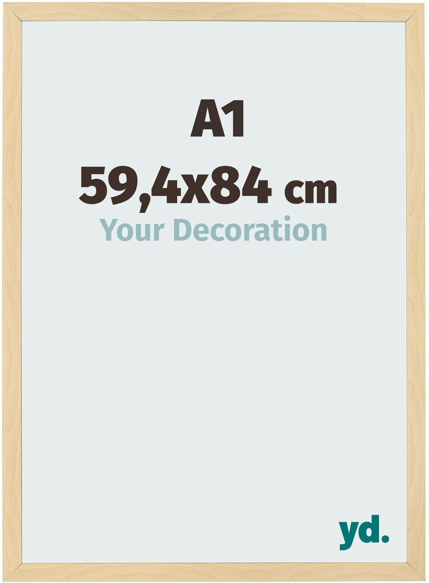 Your Decoration - Fotolijst A1 59,4x84 cm - MDF - Beuken Decor - Bologna