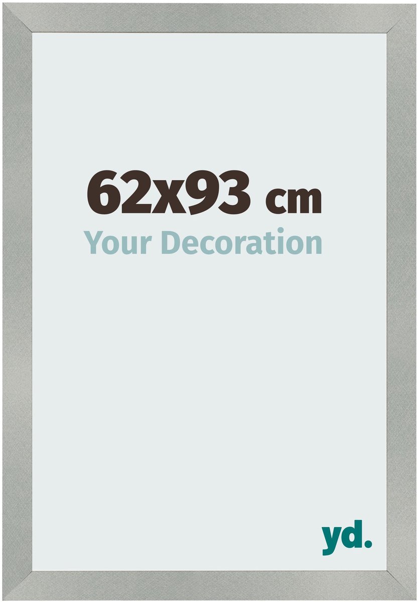 Your Decoration - Fotolijst 62x93 cm - MDF - Aluminium Geborsteld - Bologna