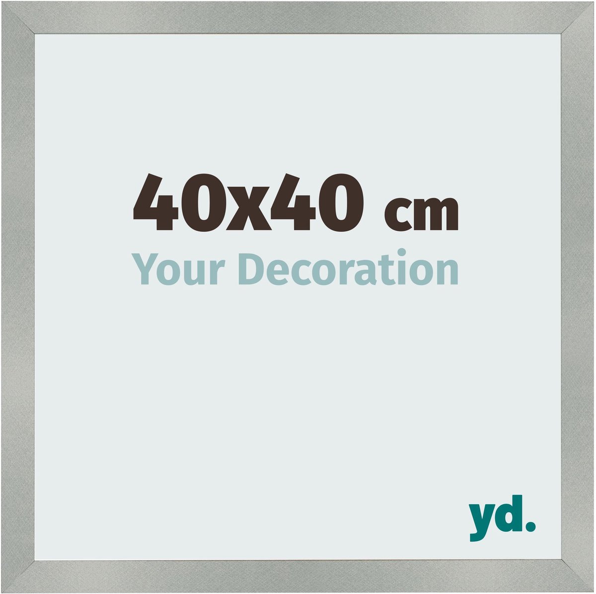 Your Decoration - Fotolijst 40x40 cm - MDF - Aluminium Geborsteld - Bologna