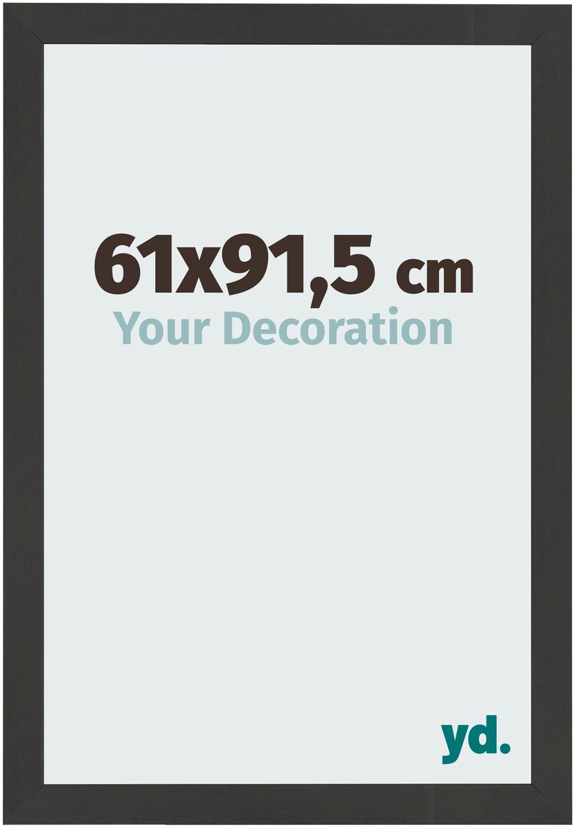 Your Decoration - Fotolijst 61x91,5 cm - MDF - Zwart Houtnerf - Bologna