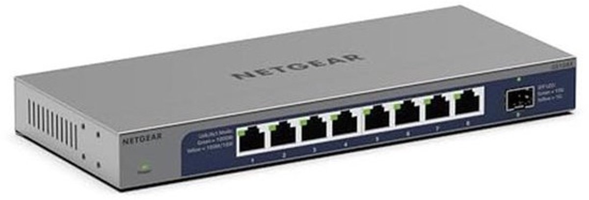 Netwerk Switch - Gigabit Ethernet - Netwerk Uitbreiding - 10G SFP+ poort - 8 poorten - Zwart