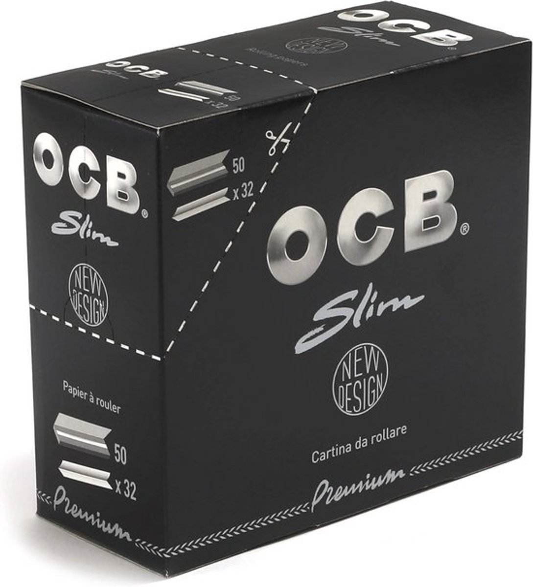Papers OCB Premium Slim - 50 schriftjes - 32 vellen - lang papier