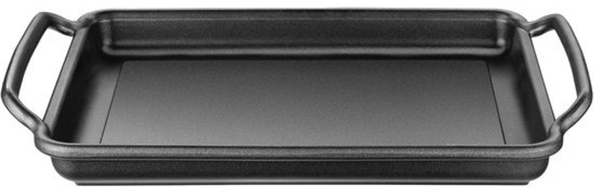 Grillplaat glad 40 x 28 cm met Teflon coating - ideaal voor grillen en bakken