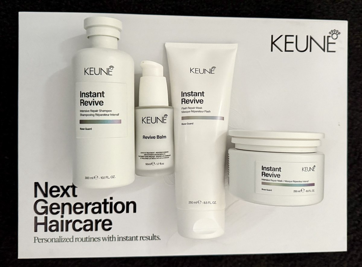 Keune Instant Revive Routine - Intensive Repair Shampoo + Mask + Revive Balm