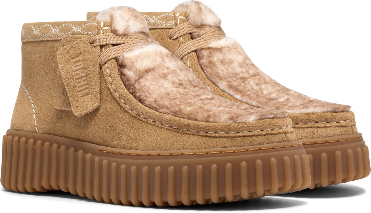 CLARKS Torhill Moss beige Dames Veterschoenen - beige