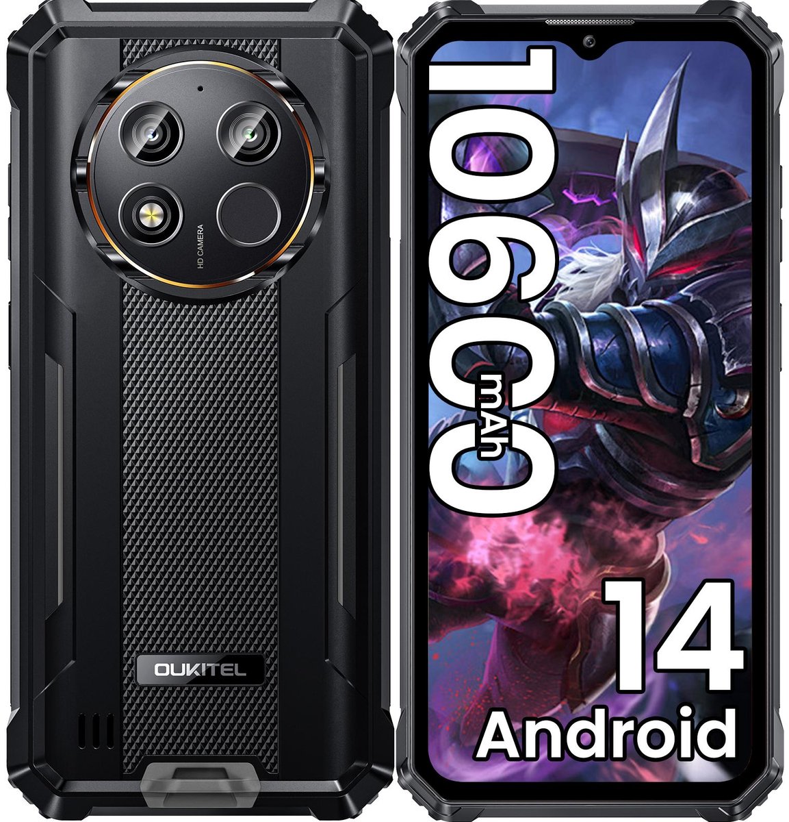 OUKITEL WP28E Outdoor Smartphone-10600mAh-16GB RAM-64GB ROM-13MP-IP68 Waterdicht-Android 14
