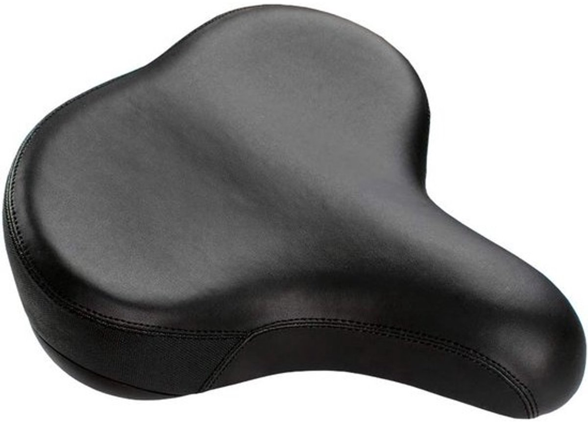 Extra Breed Comfortabel Fietszadel voor Heren en Dames - Zwart
