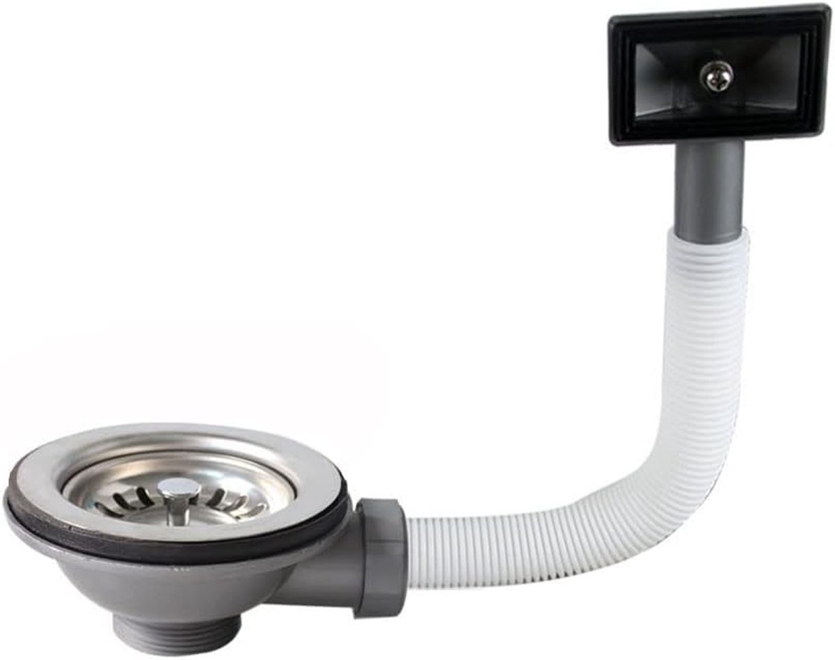 RVS Afvoerzeef 110mm voor 8.31cm Opening, Vierkante Afvoerfilter voor Keuken en Badkamer