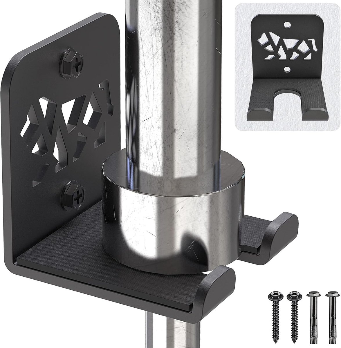 Ruimtebesparende Wandbeugel voor Dumbbells met Haken - Fitness Accessoires en Opbergruimte voor Thuis, Geschikt voor Stangen tot 33mm