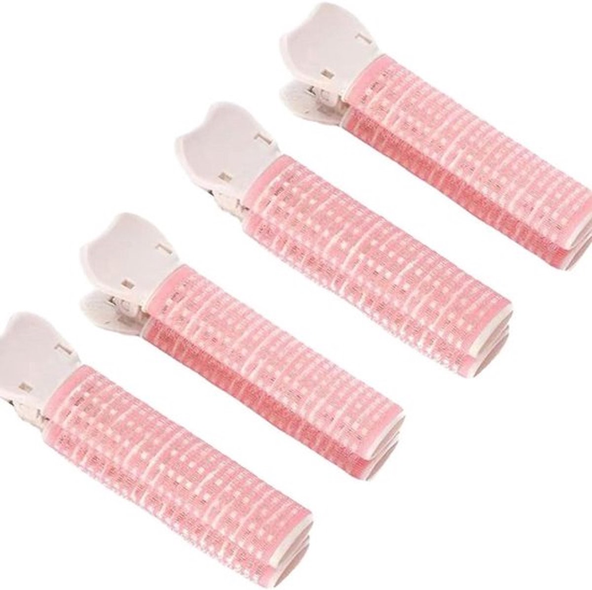Volume-haarwortelclips - Haarkrullers - Rollen - Roze - Stylingtool - Accessoires - Geschikt voor alle haartypes - 4 stuks.