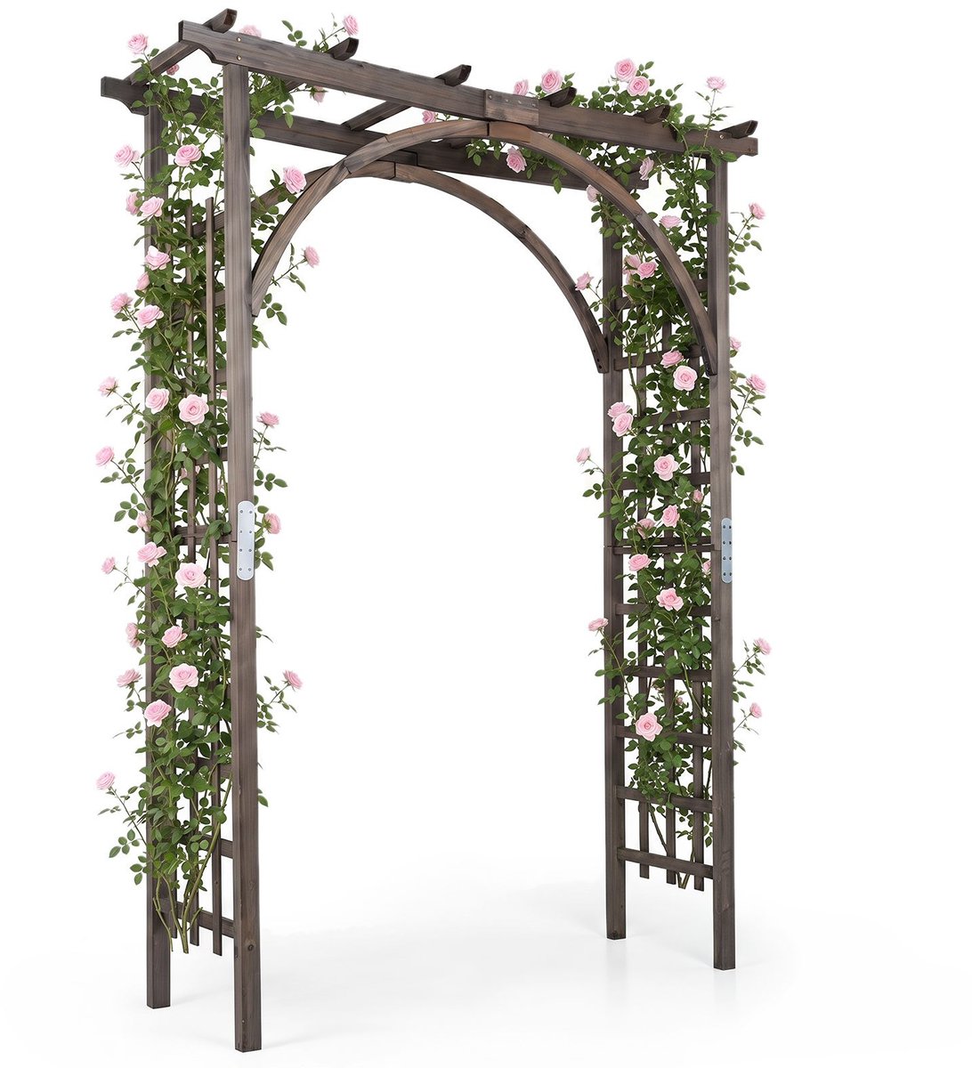 Tuinboog - 160 x 60 x 216cm - massief - weerbestendig - Donkerbruin