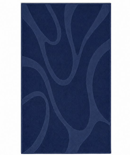 Serviette de plage Funnies XXL 100x200 cm - Vagues Marine - Serviette de plage Adulte - Coton doux et séchage rapide - Drap de bain de luxe - Serviette de bain - Velours