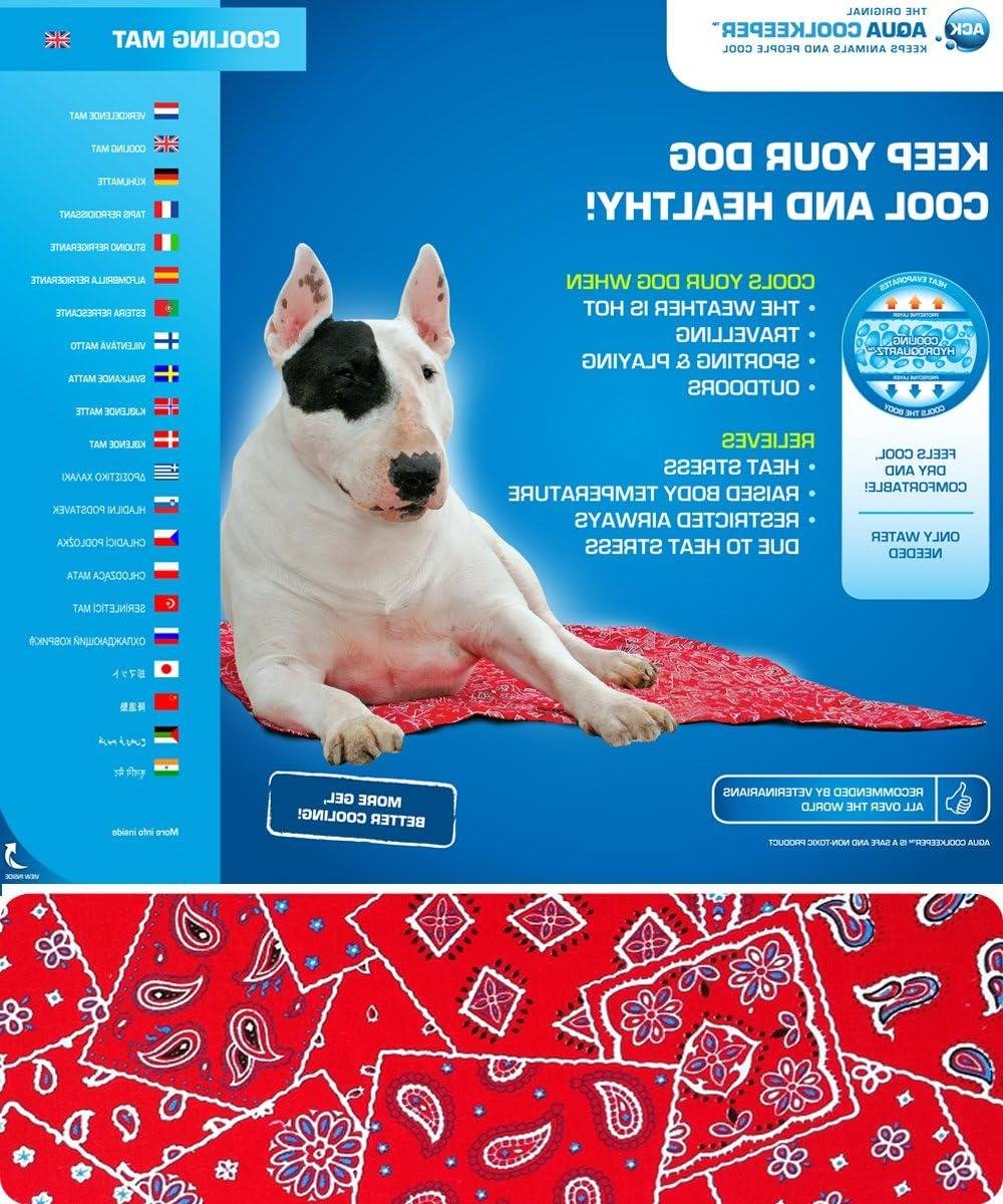 Koelmat Huisdier - Verkoelende deken - Hitte verminderen - Hydroquartz systeem - 100 x 90 cm - Rood