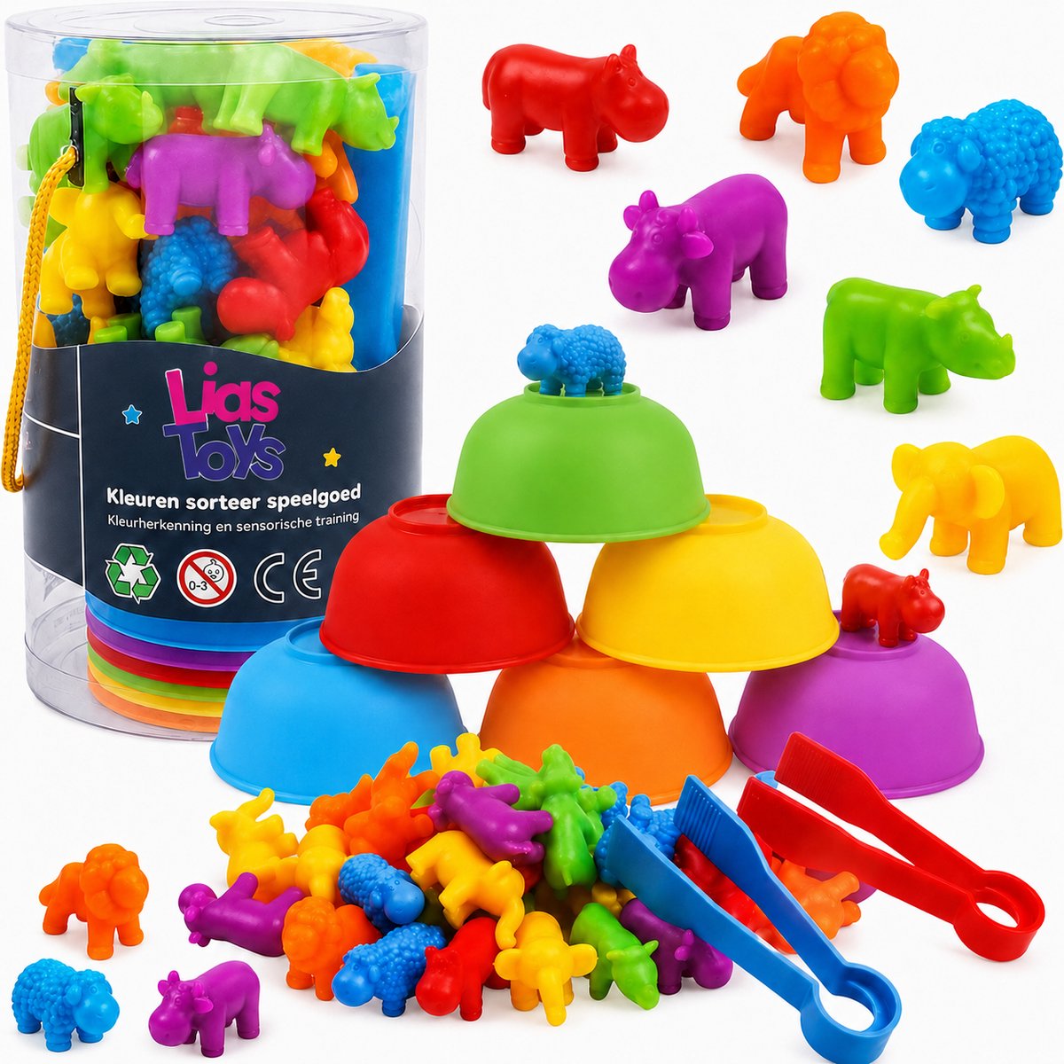 Sorteerspel – Dierenherkenning – 17 x 9.5 cm – Motorische en Cognitieve Ontwikkeling