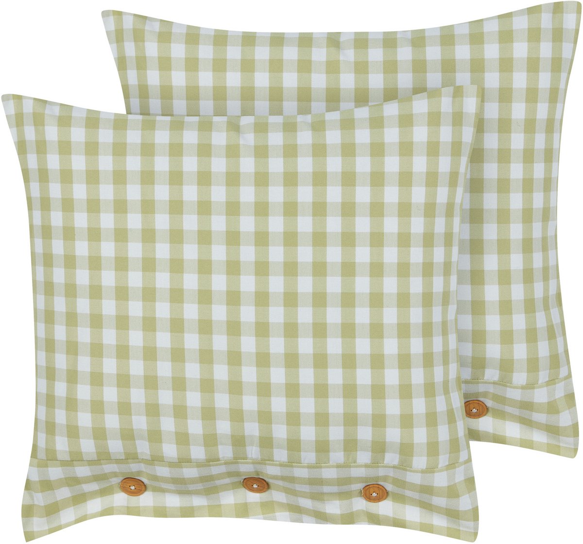Beliani TALYA - Sierkussen set van 2 - Olijfgroen - 45 x 45 cm - Polyester