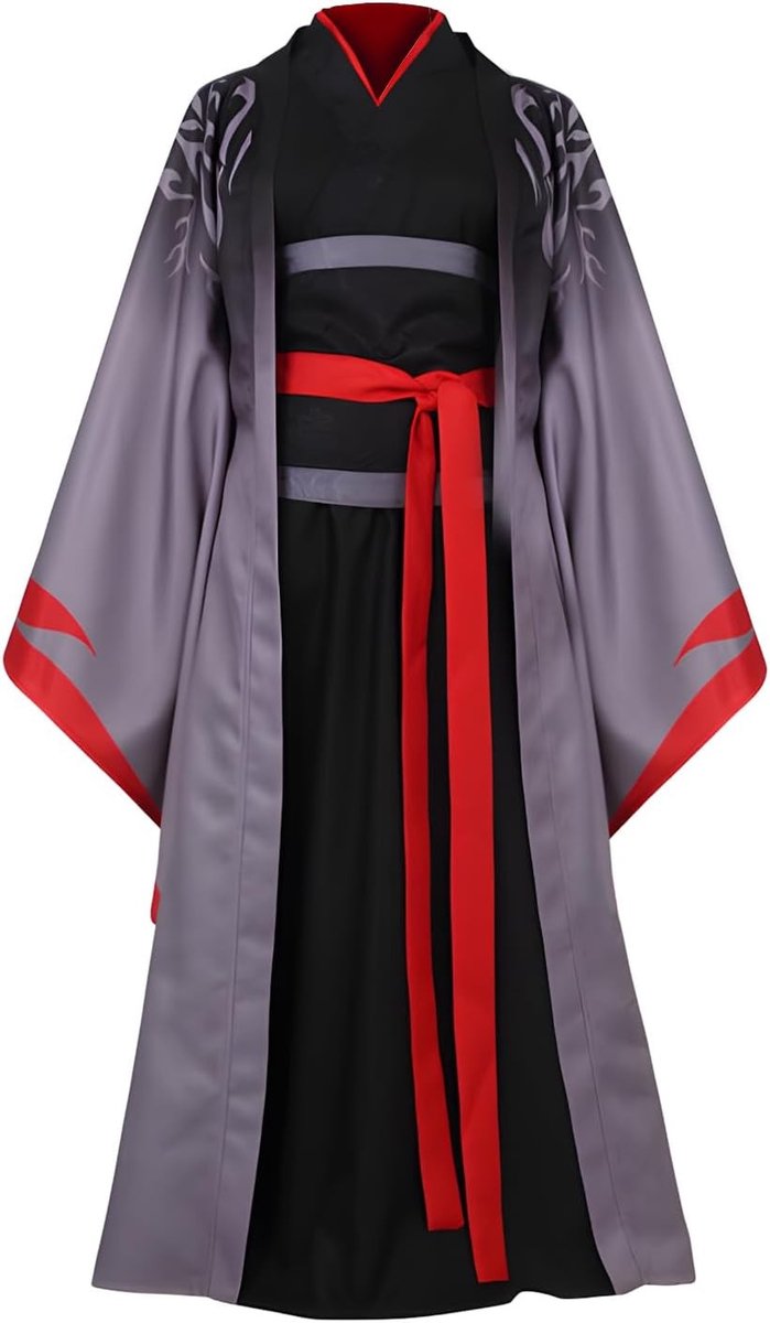 Anime Cosplay Kostuum voor Grandmaster of Demonic Cultivation, Wuxian Hanfu Outfit voor Jongeren en Mannen, Perfect voor Halloween en Themafeesten - M
