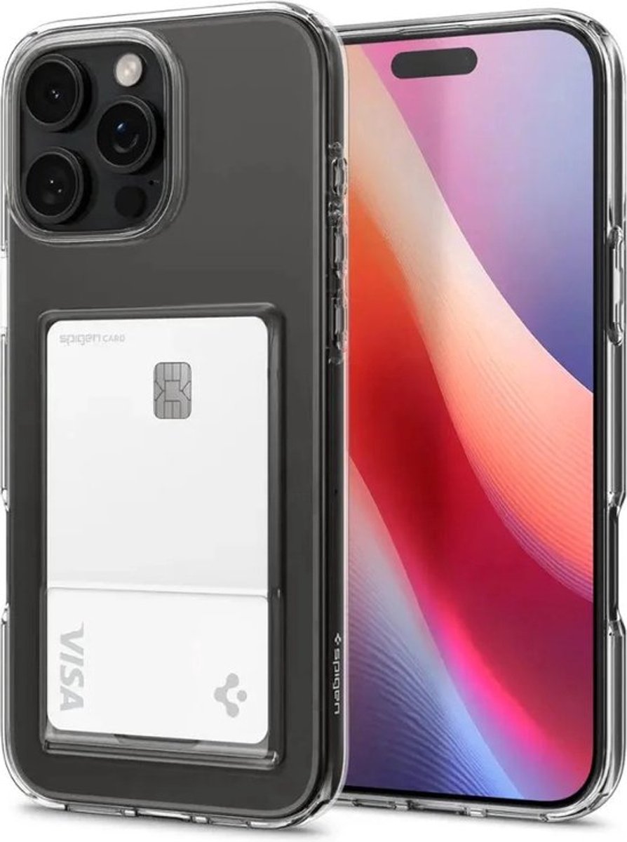 Spigen Geschikt voor Apple iPhone 16 Pro Max - Crystal Slot - Back Cover Hoesje - Transparant