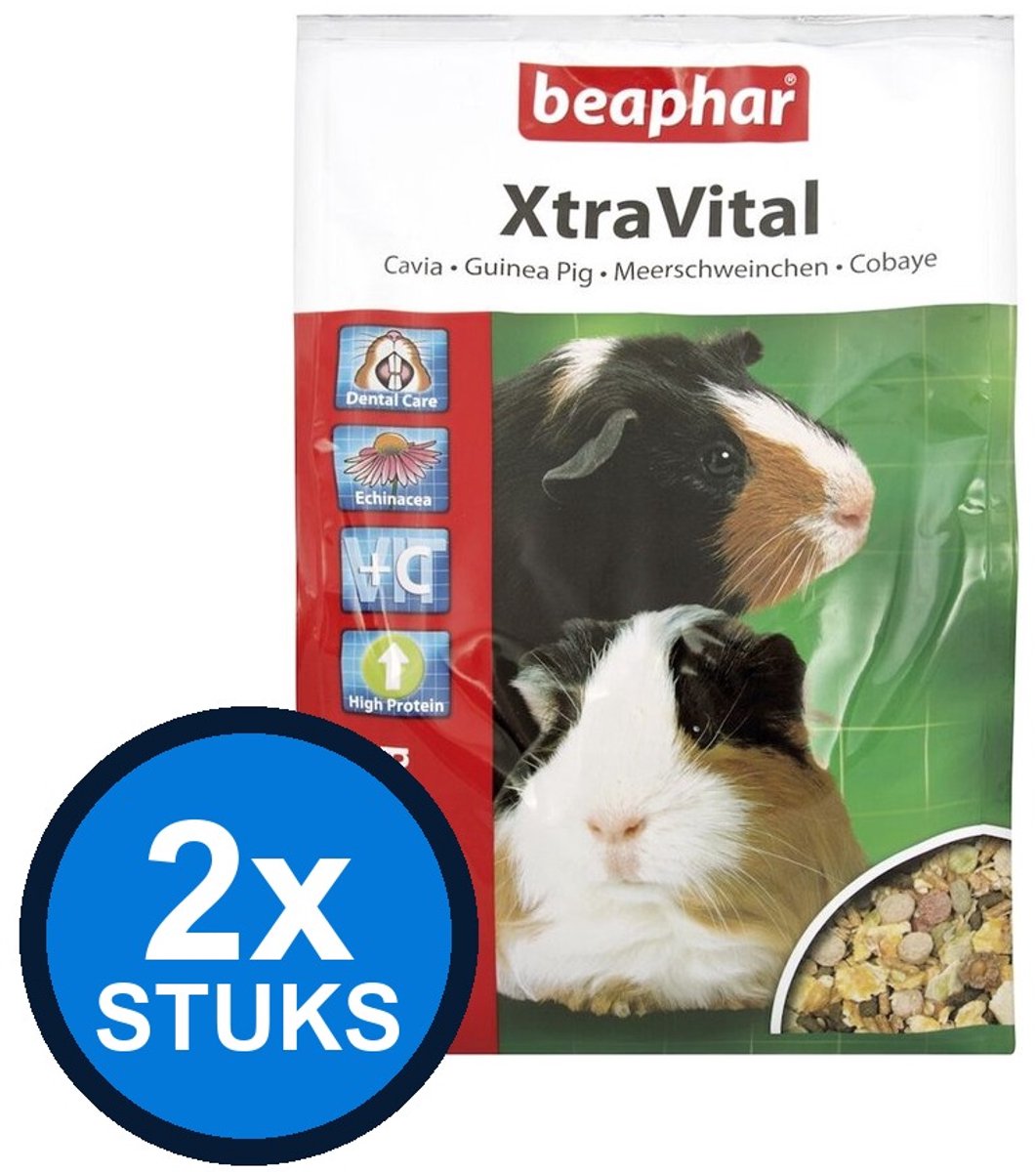 2x Beaphar - XtraVital cavia 2,5kg - Knaagdierenvoer - 2.5 kg