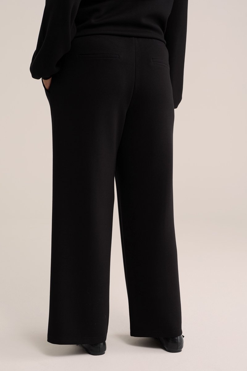 WE Fashion Dames Regular fit broek jersey broek - Curve