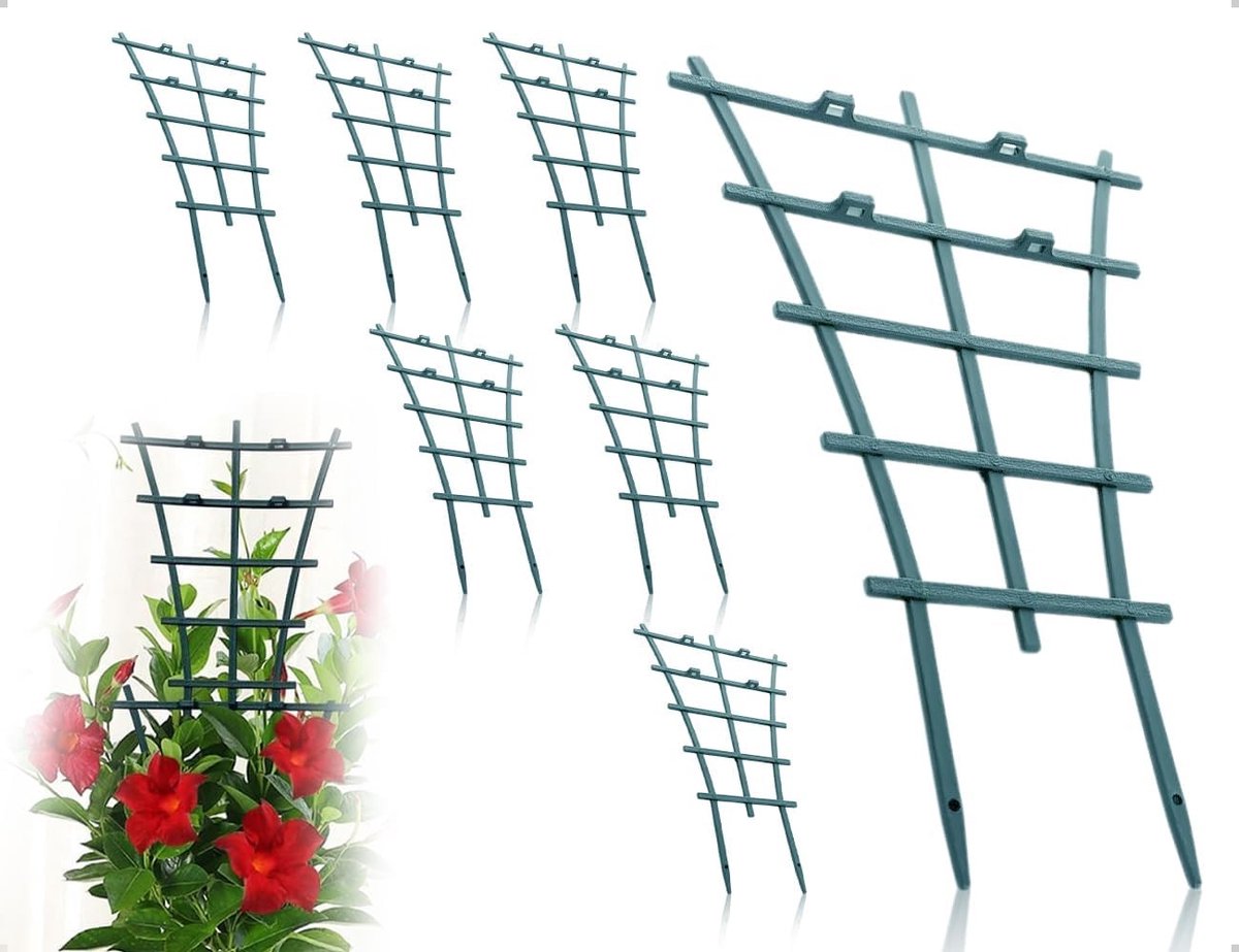 Duurzaam Tuinrek van PP, Herbruikbaar Ondersteuningsframe voor Binnen, Perfect voor Tuin, Balkon en Klimplanten zoals Clematis en Morning Glory
