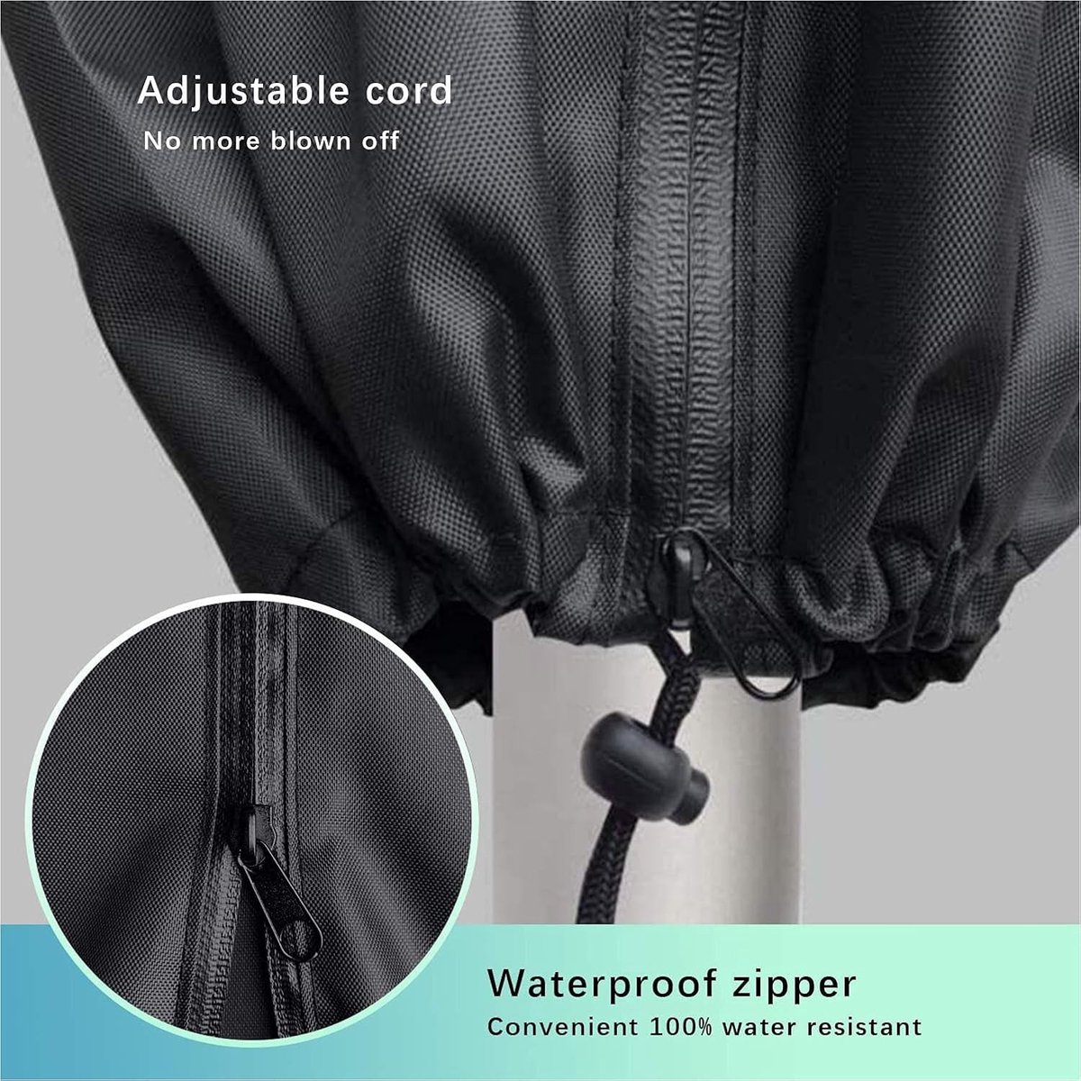 Waterdichte en UV-bestendige Beschermhoes voor Droogmolen - Weerbestendige Tarpaulin Cover voor Buiten, Donkergroen, 168 x 30 x 30 cm, Ideaal voor Bescherming tegen Stof en Weerselementen