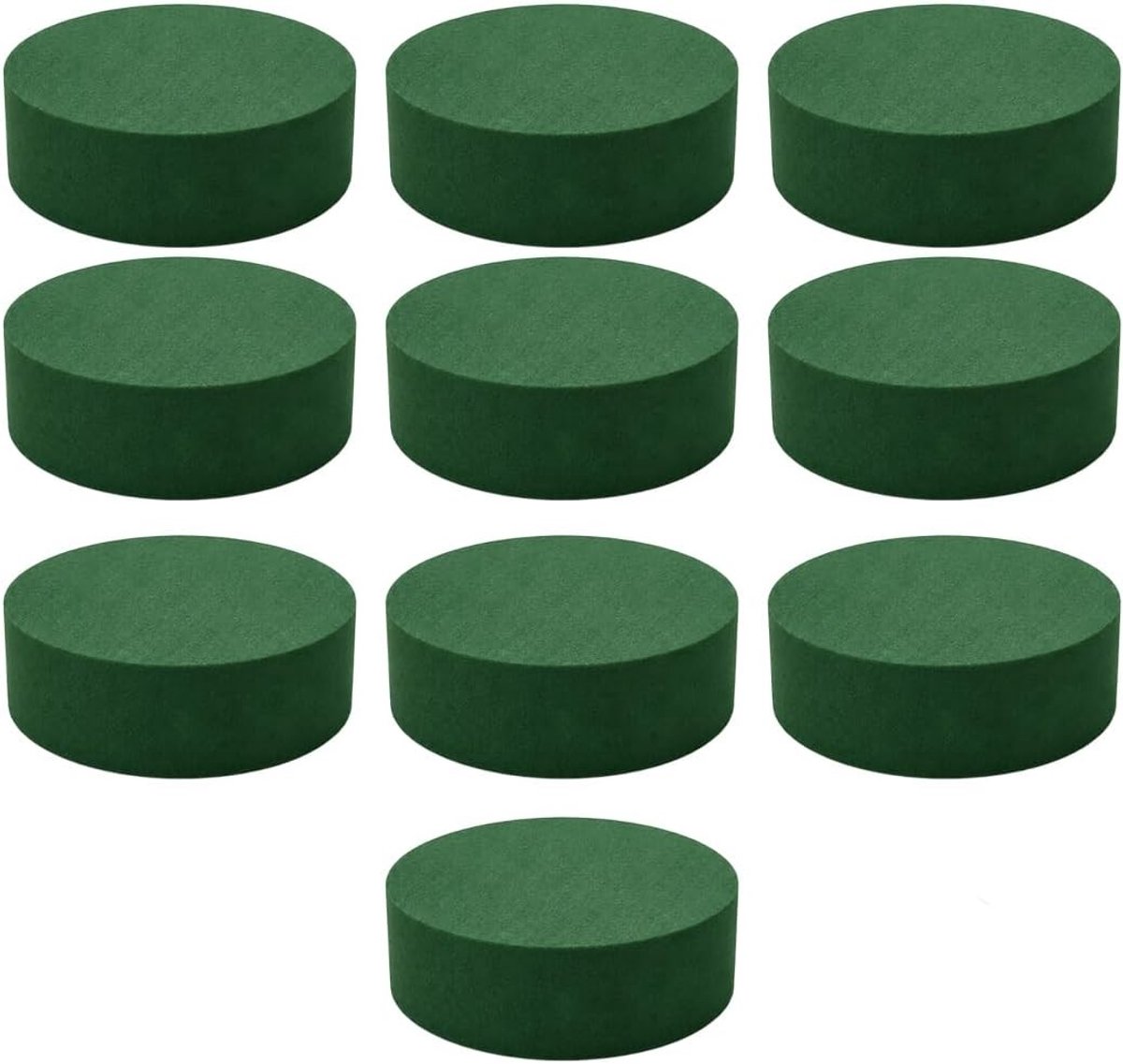 Cilindrische bloemenschuim, 10 stuks van groene spons (8 x 4 cm) voor bloemstukken, decoratie en ambachtelijke projecten