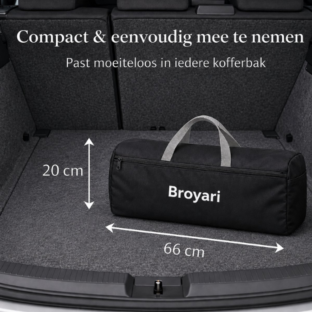 Broyari® Grondbox Baby 127x127 cm – Binnen 2 Seconden Inklapbaar – Inclusief Speelmat & 50 Speelballen – Opvouwbare Baby Speelbox – Kinderbox – Playpen – Zwart – foto 3