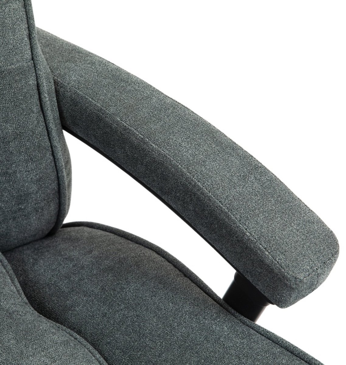 DESMIU Bureaustoel 68,5 x 79 x 117-125 cm - Hoog Model Met Verstelbare Zithoogte En Schommelfunctie - Voor Kantoor En Thuiswerkplek - Polyester Grijs