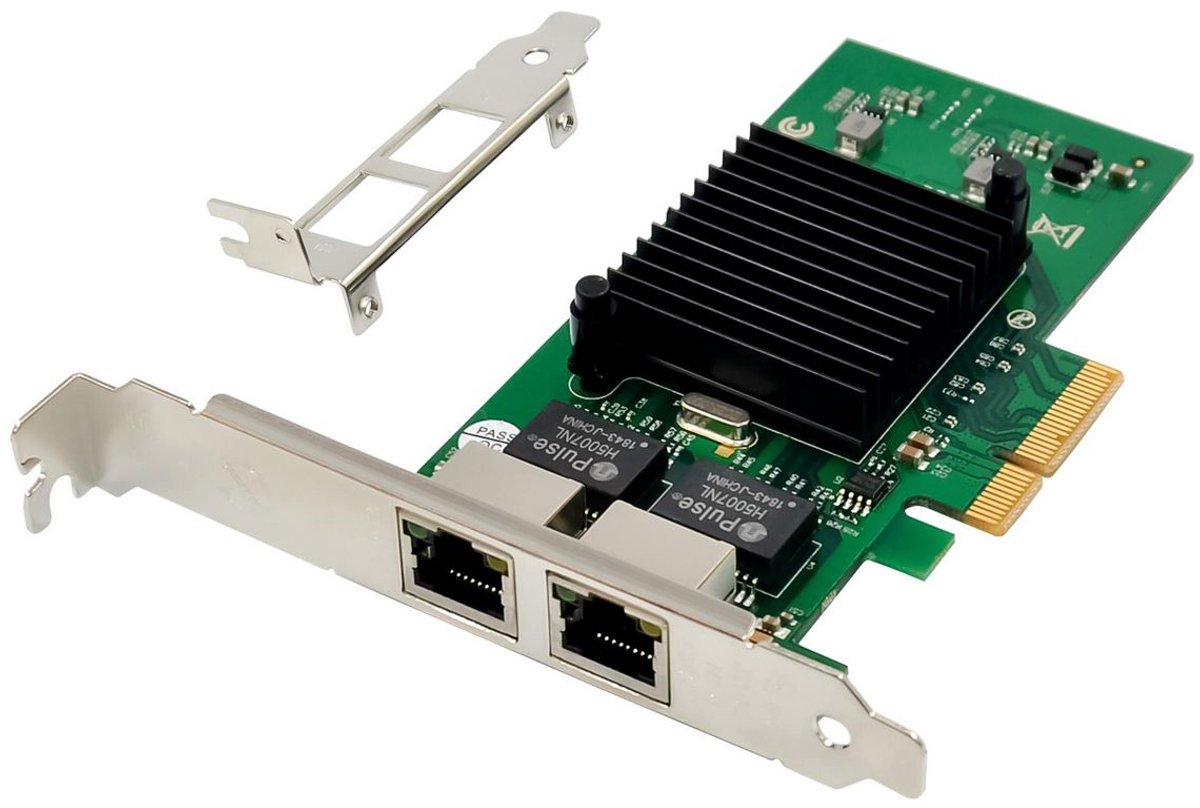 Microconnect MC-PCIEX4-82576-D netwerkkaart Intern Ethernet 1000 Mbit/s