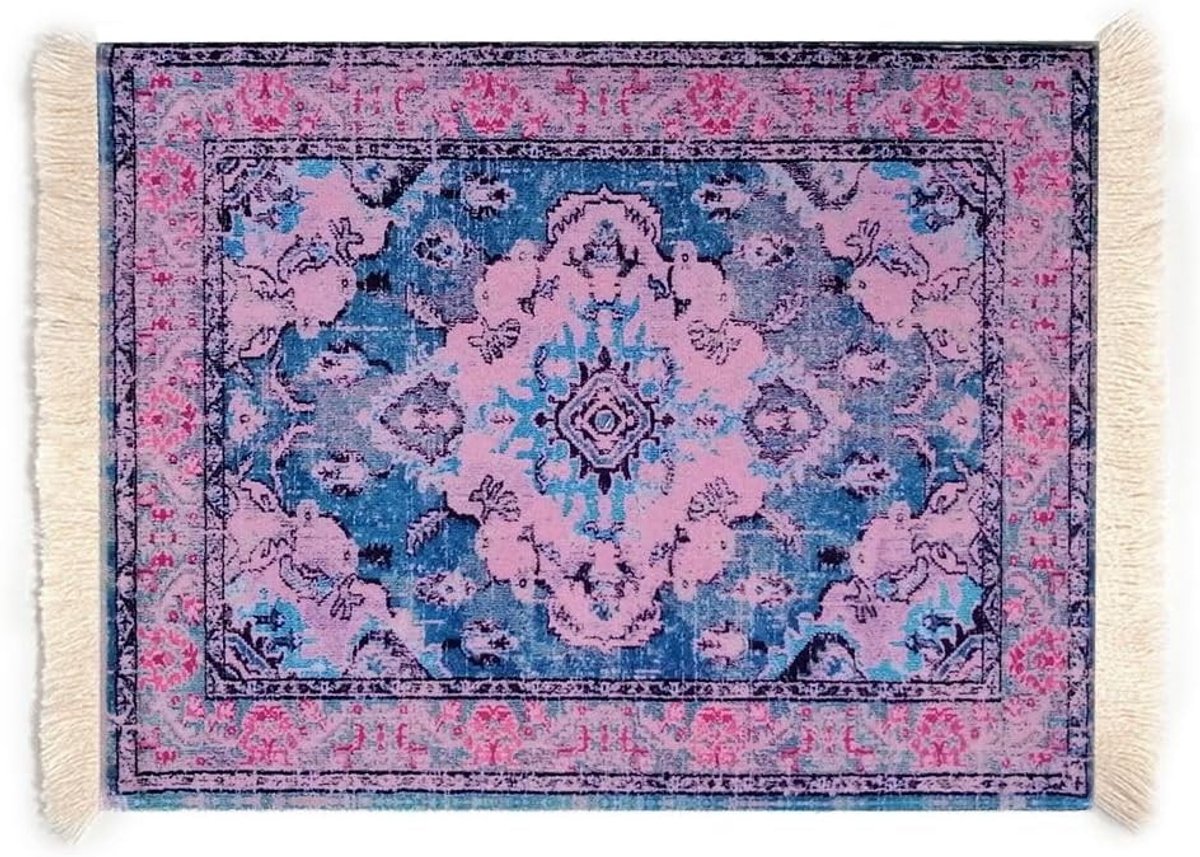 Vintage Retro Boho Muismat 28 x 18 cm - Oosterse Perzische Tapijt Stijl voor Kantoor en Thuisgebruik