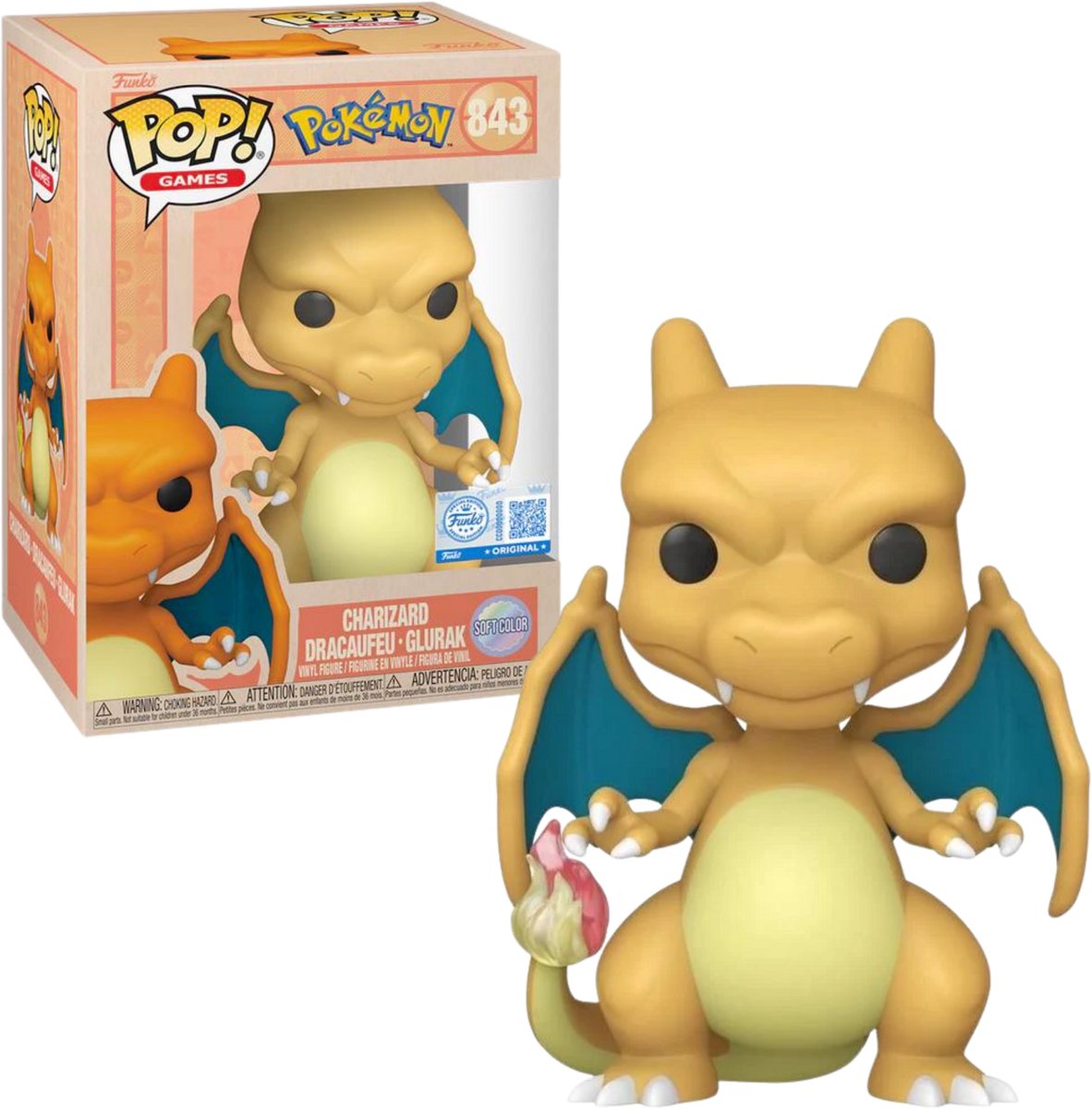 FUNKO POP GAMES: POKEMON- CHARIZARD (SFTCLR)