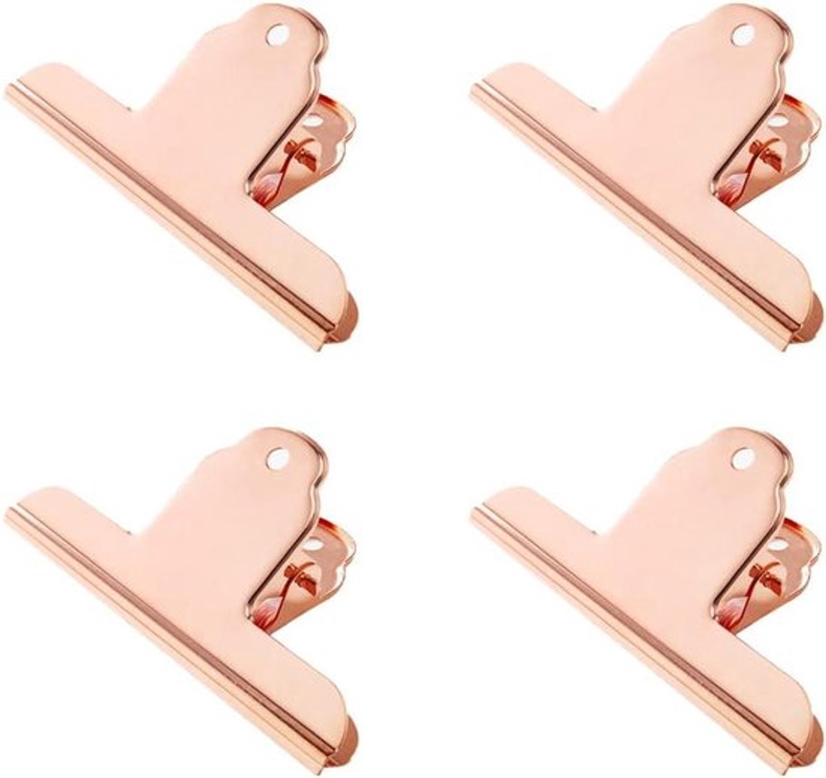 4-pack roségouden zware metalen paperclips voor kantoor/thuis/school/studio (10 x 54 cm)
