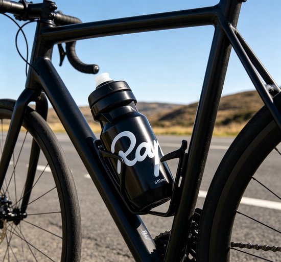 Bidon 610ml Fiets - Zwart - Lichtgewicht Sportfles BPA-vrij - Fitness Waterfles - Geschikt voor Alle Bidonhouders - Vaatwasbestendig - Shakebeker - Recyclebaar & Sterk - Fietsaccessoires van Bidon — afbeelding 4