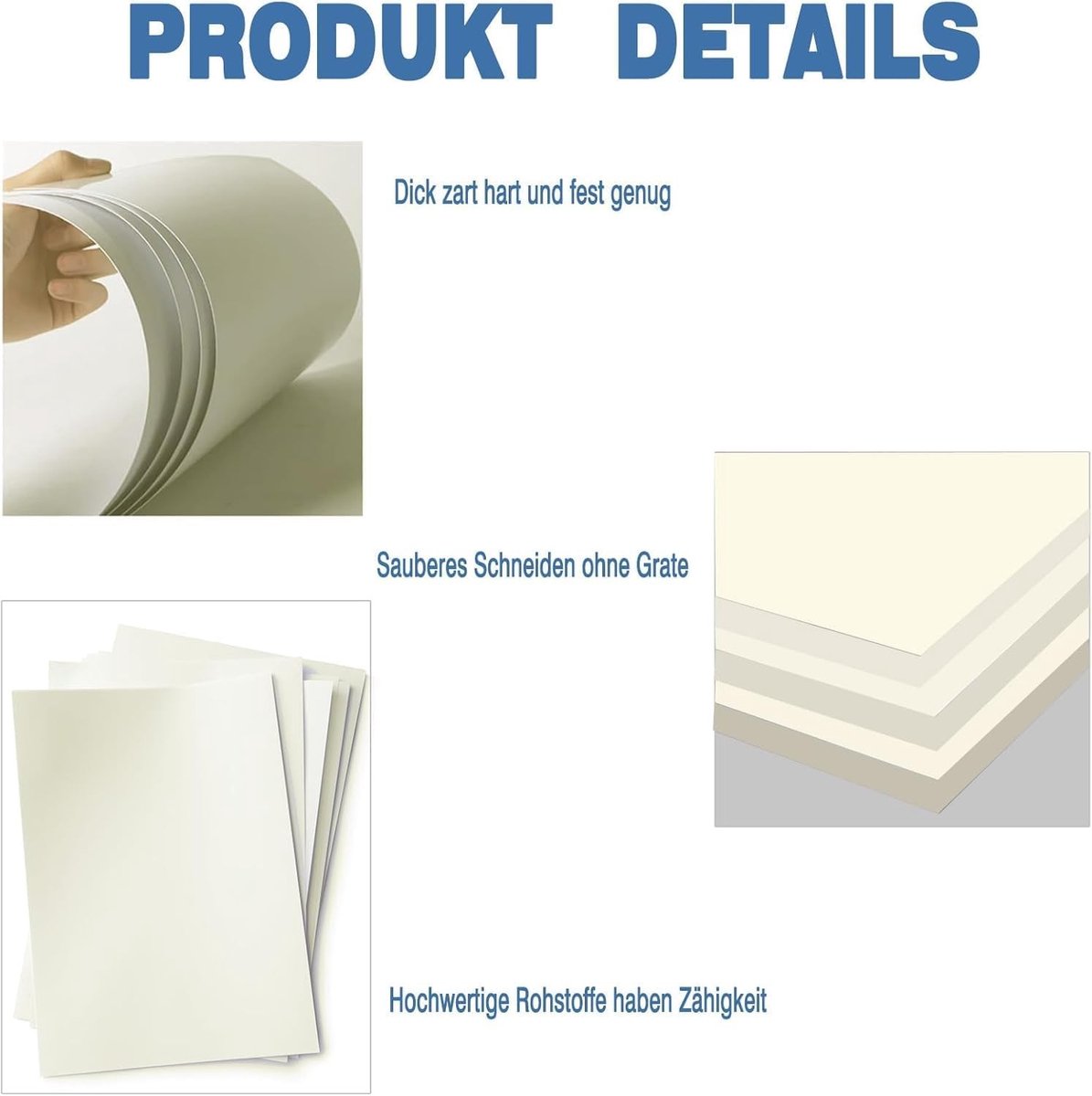 Natuurlijk wit A4 papier 250g/m², gekleurd karton voor knutselen, uitnodigingen en scrapbooken - 100 vellen