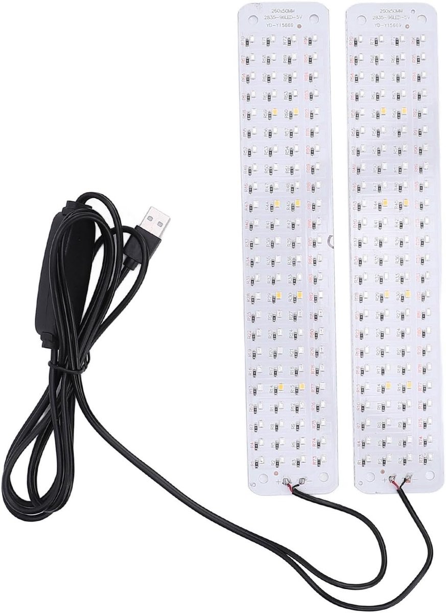 LED Plant Grow Light met 192 Rode en Blauwe LED's, Verstelbare Helderheid en Geheugen Timer voor Binnenplanten, Bloemen, Groenten en Succulenten